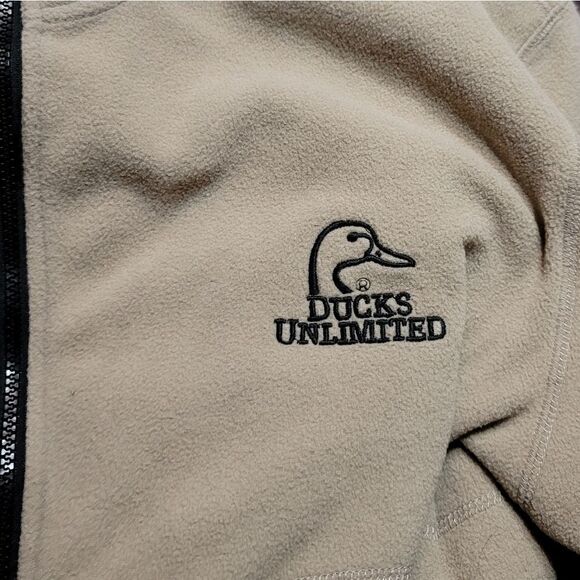 X-Large Other - DUCKS UNLIMITED Full Zip Tan Fleece Jacket XL